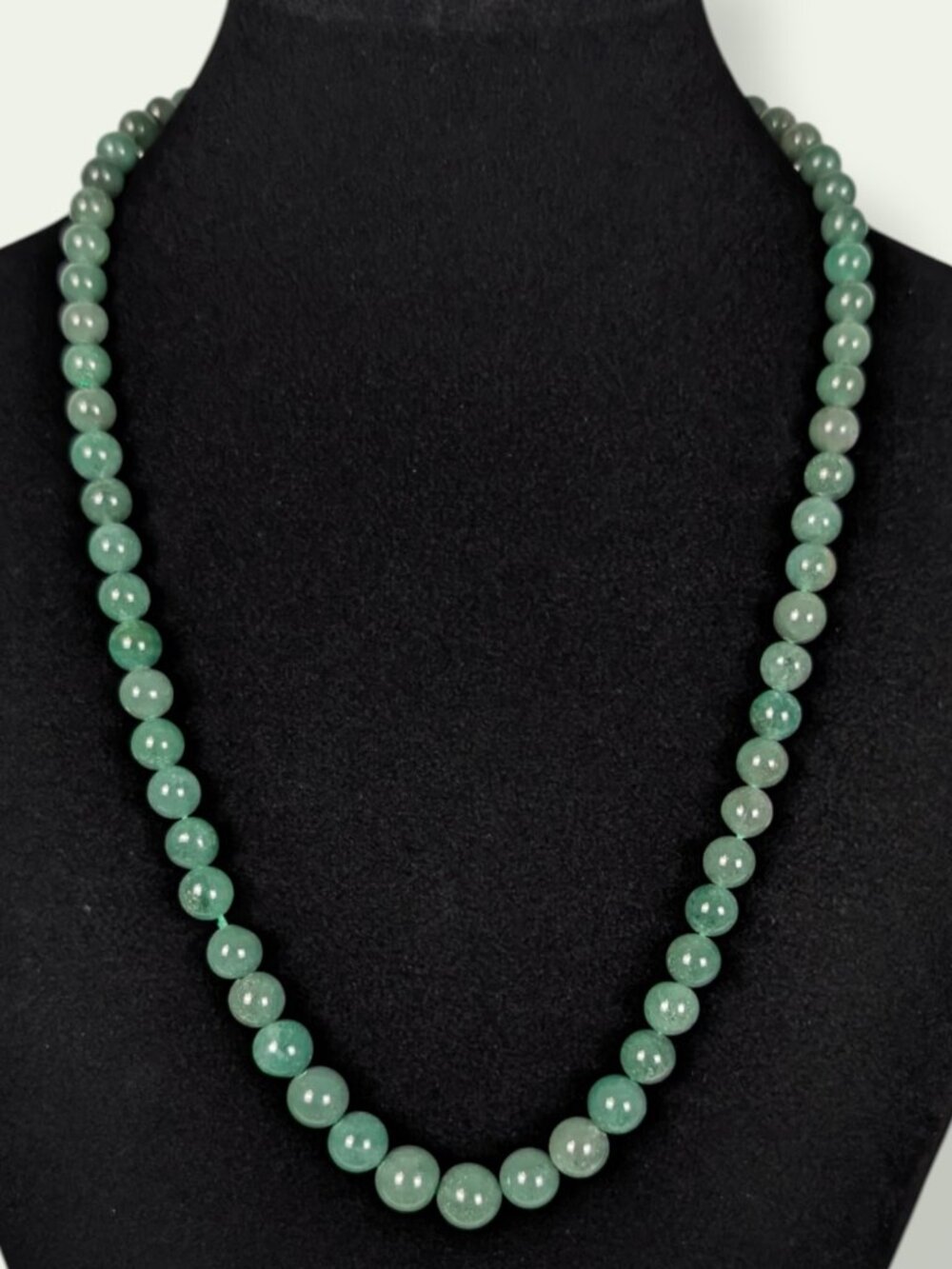 Green Aventurine Graduated Beaded Necklace